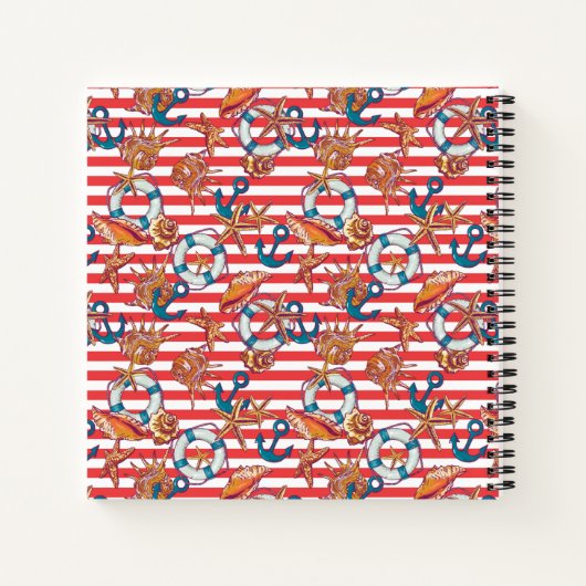 Trendy Beach Pattern Notitieboek (Achterkant)