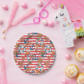 Trendy Beach Pattern Papieren Bordje (Feest)