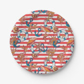 Trendy Beach Pattern Papieren Bordje (Voorkant)