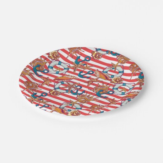 Trendy Beach Pattern Papieren Bordje (Gekanteld)