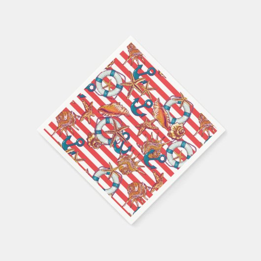 Trendy Beach Pattern Servet (Hoek)