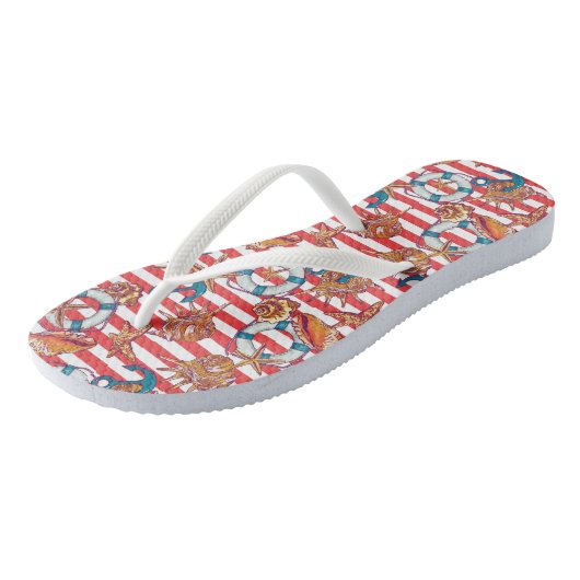 Trendy Beach Pattern Teenslippers (Schuin)