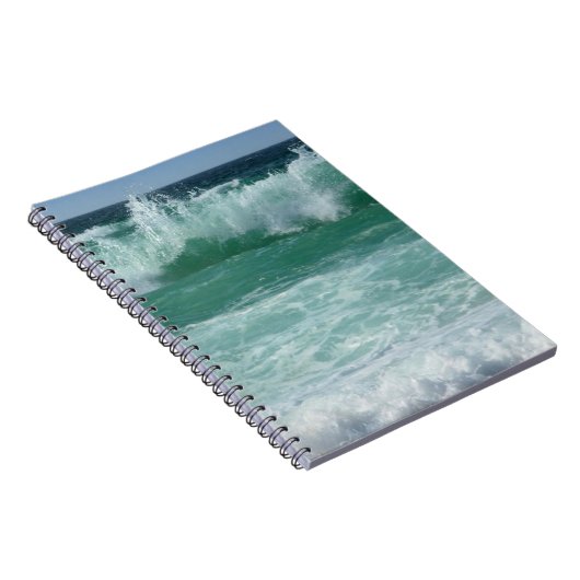 Trendy Beach Seaside Zee Waves Sjabloon Notitieboek (Rechterzijde)