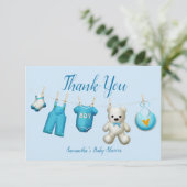 Trendy Beauful Baby shower Hartelijk dank Bedankkaart (Staand voorkant)
