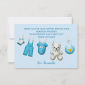 Trendy Beauful Baby shower Hartelijk dank Bedankkaart (Achterkant)