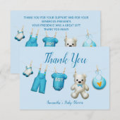 Trendy Beauful Baby shower Hartelijk dank Bedankkaart (Voorkant / Achterkant)