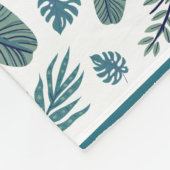 Trendy Beauful leaves fleece Blanket Deken (Hoek)