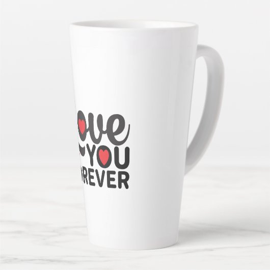 Trendy Beauful Valentijn' latte Mok voor koffie (Rechterhoek)