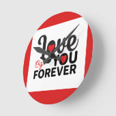 Trendy Beauful Valentijnsdag Red Wall klok (Hoek)