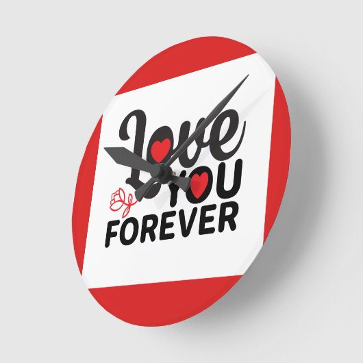 Trendy Beauful Valentijnsdag Red Wall klok (Hoek)