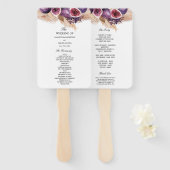 Trendy Beauty Paarse Figs & Pampas Handwaaier (Voorkant en achterkant)