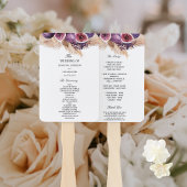 Trendy Beauty Paarse Figs & Pampas Handwaaier