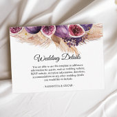 Trendy Beauty Paarse Figs & Pampas Informatiekaartje