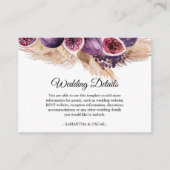 Trendy Beauty Paarse Figs & Pampas Informatiekaartje (Voorkant)