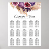 Trendy Beauty Paarse Vijgen & Pampas Poster (Voorkant)