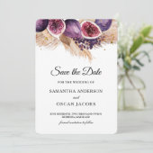 Trendy Beauty Paarse Vijgen & Pampas Save The Date (Staand voorkant)