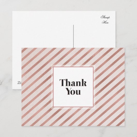 Trendy Bedankt Briefkaart (Voorkant / Achterkant)