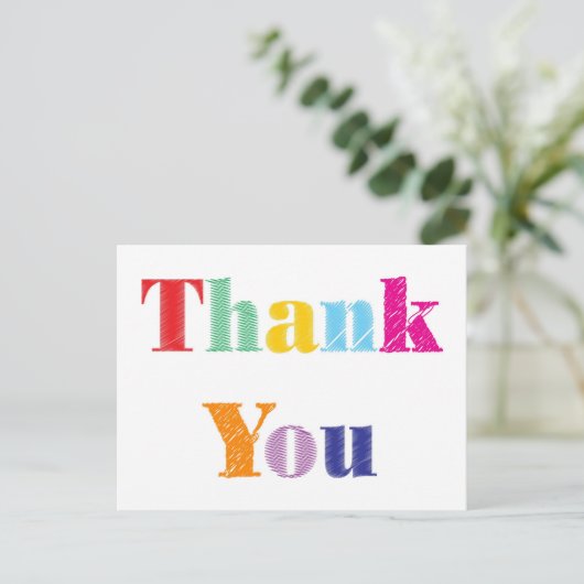 Trendy Bedankt Briefkaart (Staand voorkant)