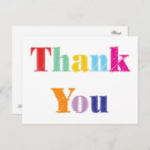 Trendy Bedankt Briefkaart (Voorkant / Achterkant)