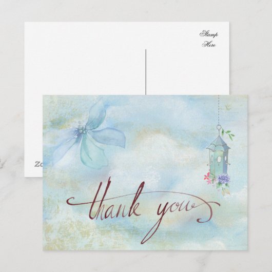 Trendy Bedankt Briefkaart (Voorkant / Achterkant)