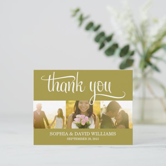 TRENDY BEDANKT | BRUILOFT BEDANKT KAART (Staand voorkant)