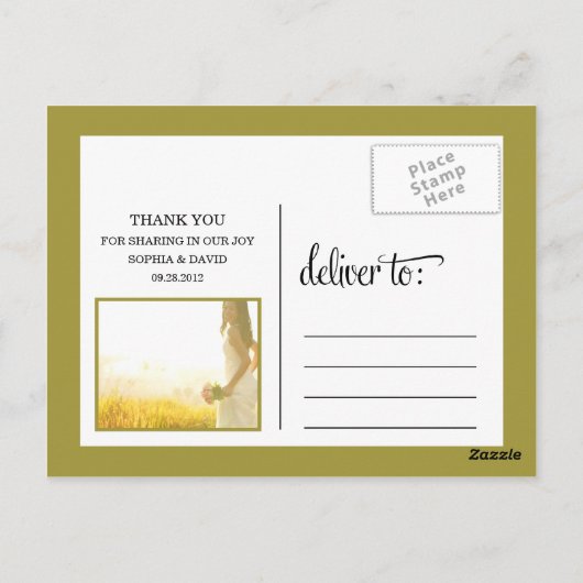 TRENDY BEDANKT | BRUILOFT BEDANKT KAART (Achterkant)