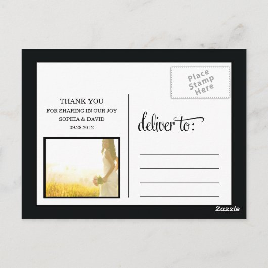 TRENDY BEDANKT | BRUILOFT BEDANKT KAART (Achterkant)