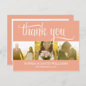 TRENDY BEDANKT | BRUILOFT BEDANKT KAART (Voorkant / Achterkant)