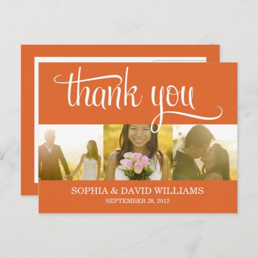 TRENDY BEDANKT | BRUILOFT BEDANKT KAART (Voorkant / Achterkant)