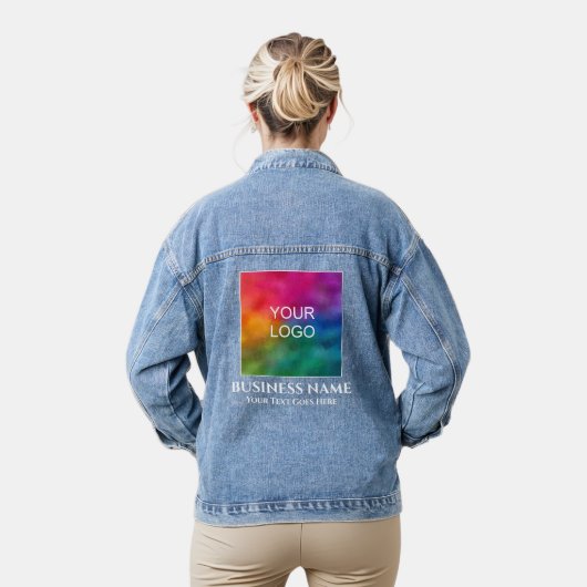 Trendy Bedrijf Business Logo Vrouwen Modern Best Denim Jacket (Model)
