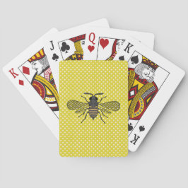 Trendy BEE Gele Stippenpatroon Cadeaodecoratie NIE Pokerkaarten