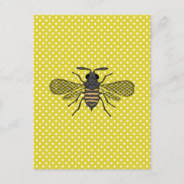 Trendy BEE Yellow Polkadot Pattern Gift Decor NEW Briefkaart