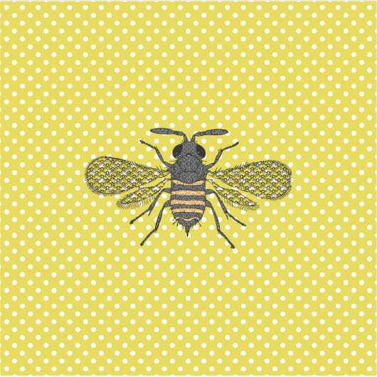 Trendy BEE Yellow Polkadot Pattern Gift Decor NEW Sticker (Voorkant)