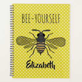 Trendy BEE YOURSELF Gele Stip DECOR Naam Planner
