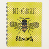 Trendy BEE YOURSELF Yellow Polkadot DECOR genaamd Planner (Voorkant)