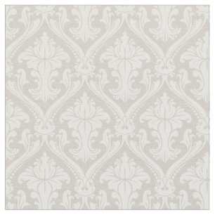 Trendy Beige Barok Damast Patroon Stof