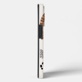 Trendy Beige BLack Lion Modern Stoer Hoesje (Achterkant / Rechts)