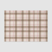 Trendy Beige Brown Tartan Pset Tissuepapier (Voorkant)