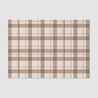 Trendy Beige Brown Tartan Pset Tissuepapier