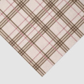 Trendy Beige Brown Tartan Pset Tissuepapier (Detail)