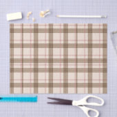 Trendy Beige Brown Tartan Pset Tissuepapier (Craft)