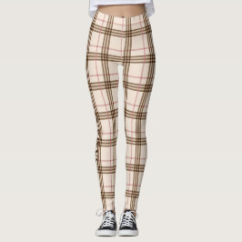 Trendy beige bruine roze roze roze goud Thompson t Leggings