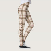 Trendy beige bruine roze roze roze goud Thompson t Leggings (Rechts)