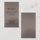 Trendy Beige Grey Simple Plain Visitekaartje (Voorkant / Achterkant)