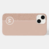 Trendy Beige Monogram met Terracotta Boho Brown Case-Mate iPhone Case (Achterkant (horizontaal))