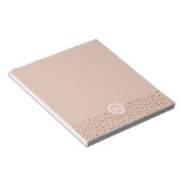 Trendy Beige Monogram met Terracotta Boho Brown Notitieblok (Schuin)