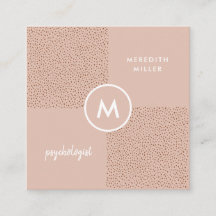 Trendy Beige Monogram met Terracotta Boho Brown