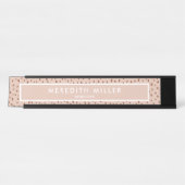 Trendy Beige Naam met Terracotta Boho Brown Bureau Naambordje (Voorkant)