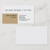 Trendy Beige Stripe White Standard Visitekaartje (Voorkant / Achterkant)