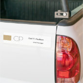 Trendy Beige Wit Monogram Minimalistische Creëer Bumpersticker (Op Truck)